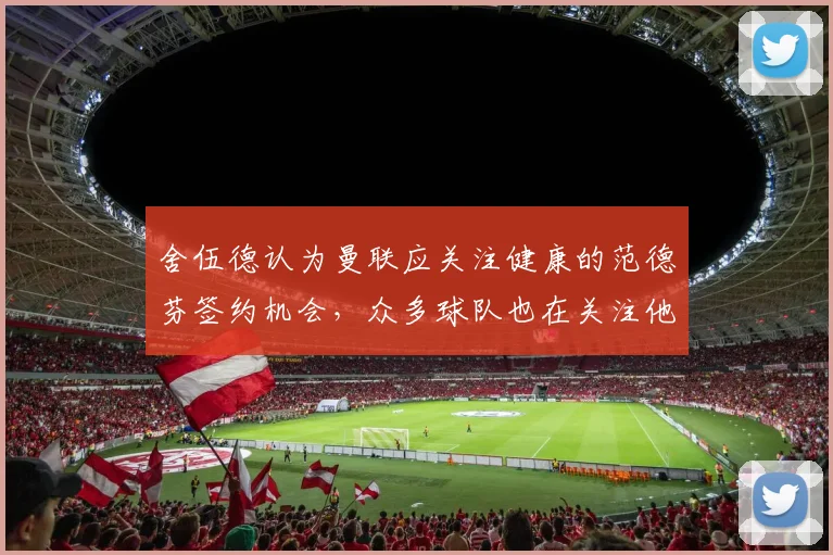 舍伍德认为曼联应关注健康的范德芬签约机会，众多球队也在关注他